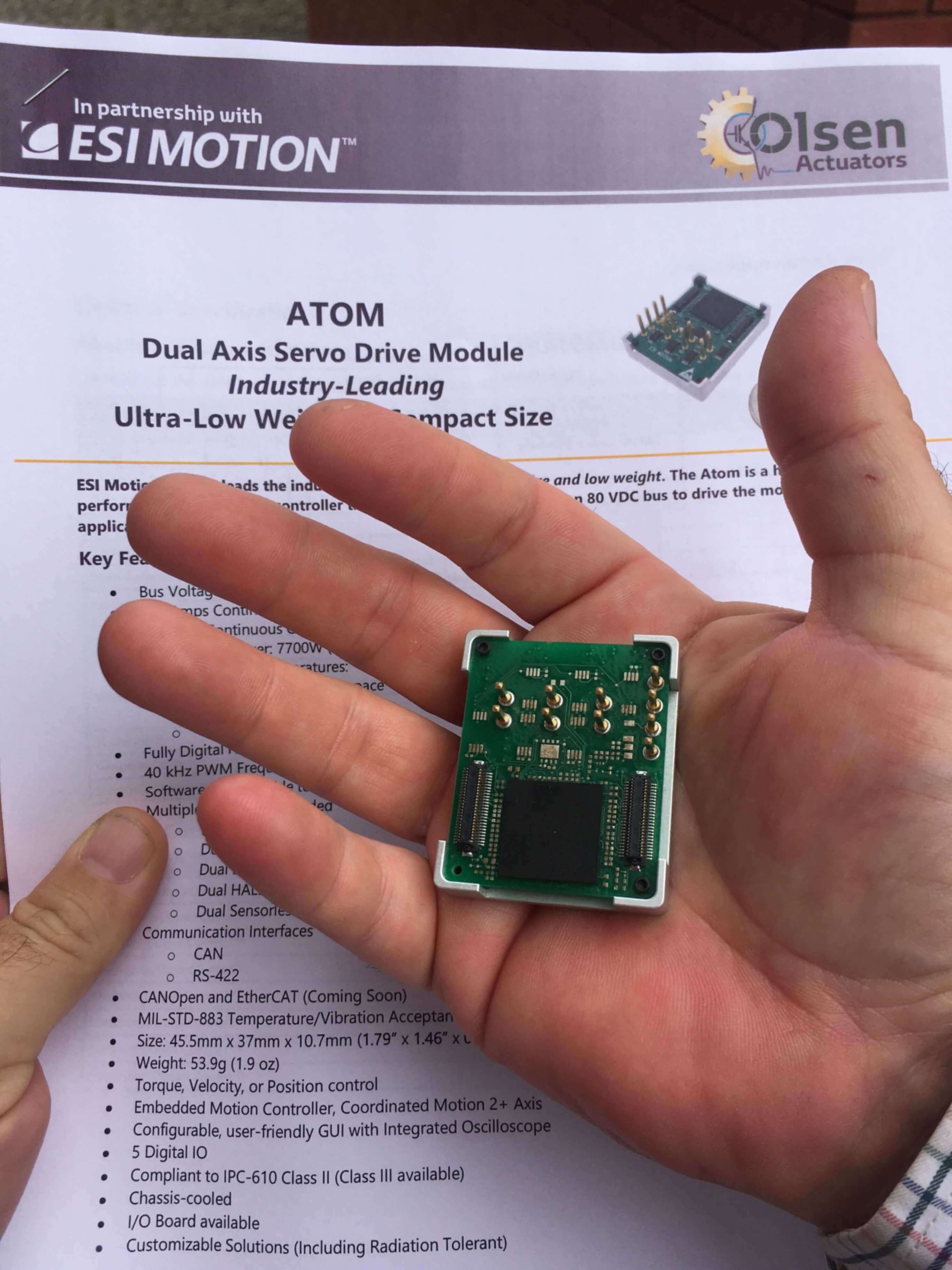 Atom in hand Smallest